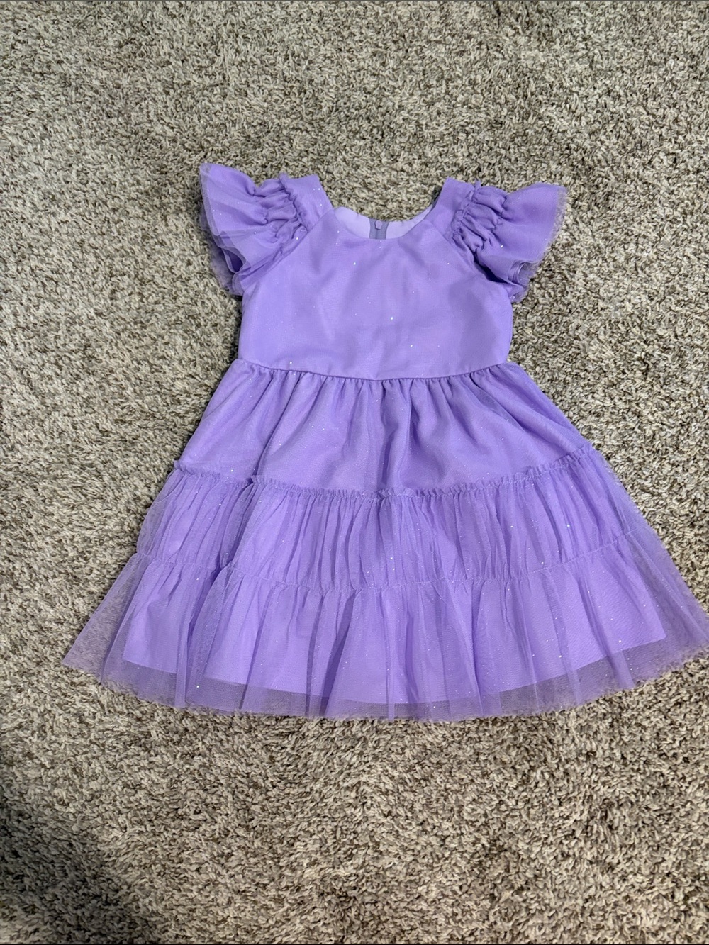 Rare Editions Lavender Layered Tulle Party Dress